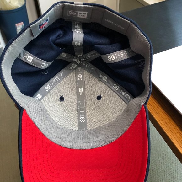 New Era Patriots Team Color Training Camp 39THIRTY Flex Hat L/XL - MINT! - Picture 5 of 6